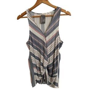 Twenty second sleeveless  Striped Blouse Size Medium‎ NWT